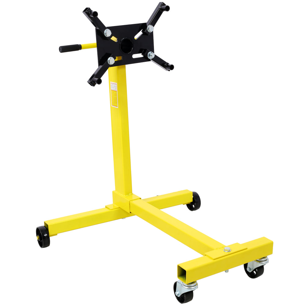 Folding Engine Stand 2000 LBS Capacity Motor Hoist 360 Degree Adjustable Mounting Head Dolly Mover Auto Repair Rebuild Jack