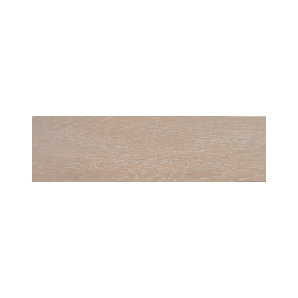 U_STYLE Uniquely Designed Oak Veneer Console Table with Distinctive Side Shapes, Suitable for Entryway, Hallway, Living Room, Foyer, Corridor
