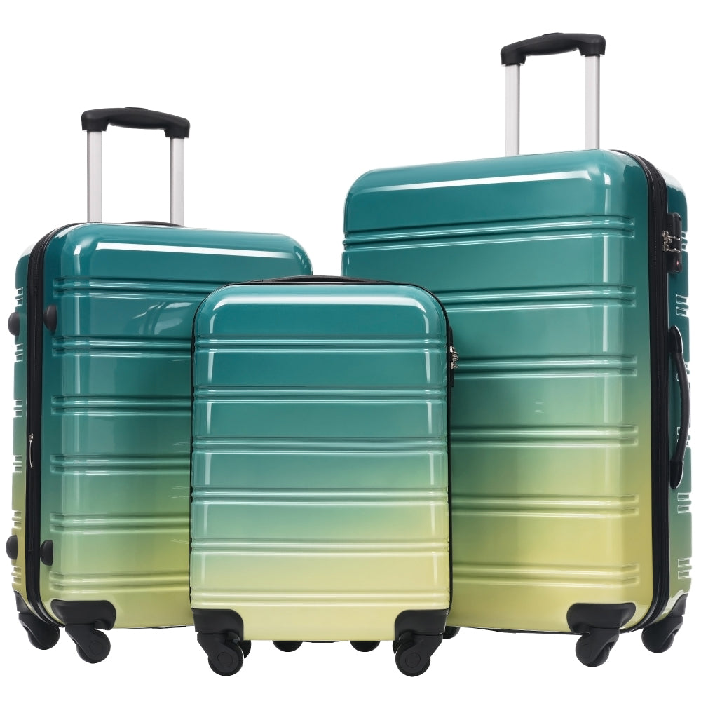 3 Piece Luggage Set Hardside Spinner Suitcase with TSA Lock 20" 24' 28" Available