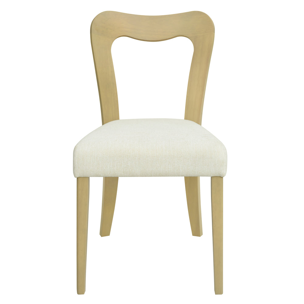 Dining Chair Without Arm(light ash+beige) Set of 2