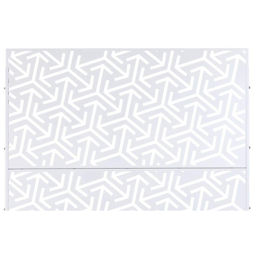 Outdoor & Indoor Privacy Screen Metal Privacy Screen 76" H×48" W, Freestanding Decorative Privacy Screen for Deck Balcony Patio, Privacy Fence Panels for Outside Lawn Garden PS120 WHITE