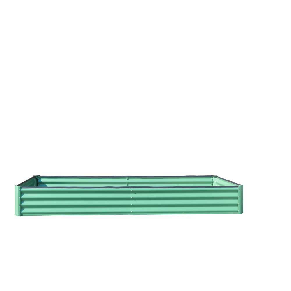 8x4x1 ft Galvanized Raised Garden Bed, Outdoor Planter Garden Boxes Large Metal Planter Box for Gardening Vegetables Fruits Flowers, Gray