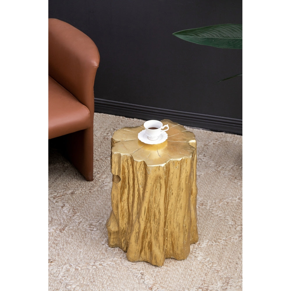 18x18x21" Hexagonal Capes Capiz Stool, Cream/Yellow