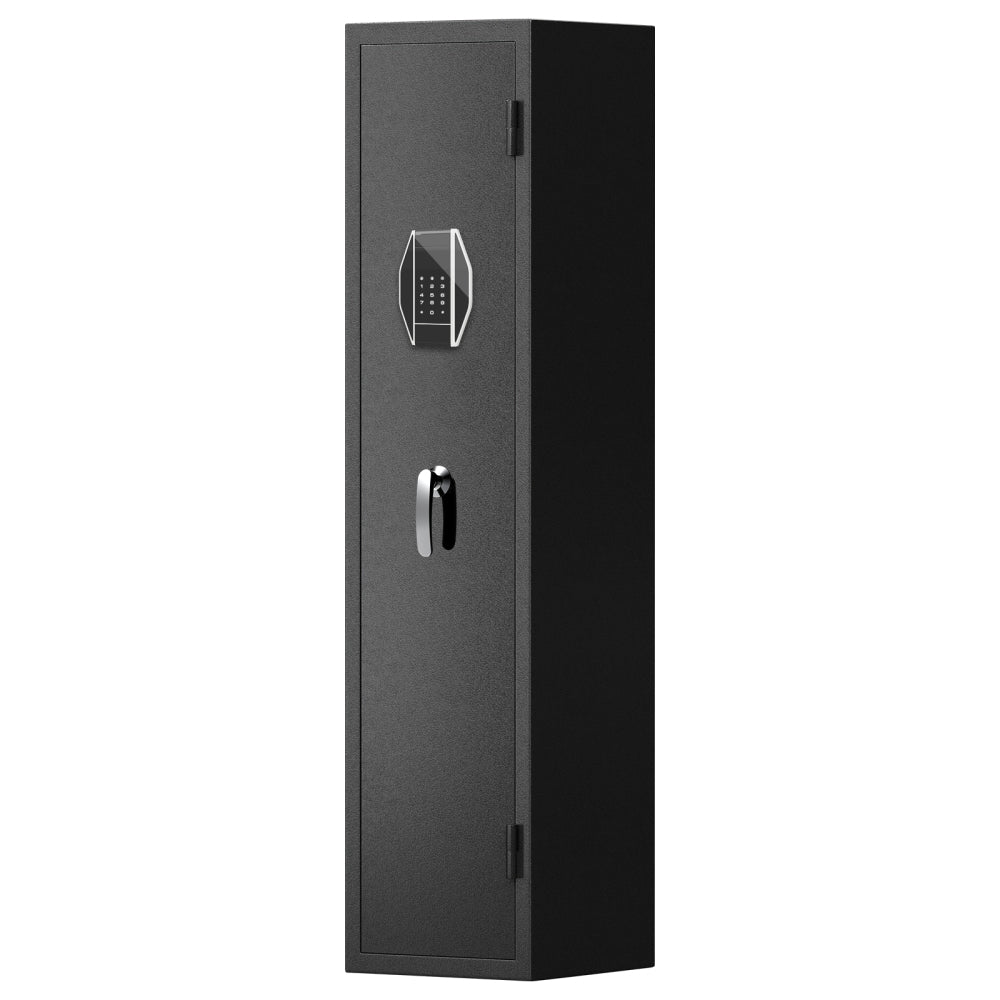 3-4 Gun Safe for Rifles and Pistols,Quick Access Password Gun Safe,High Security Metal Rifle Safe Locker with Removable Shelf and 2 Adjustable Gun Slots