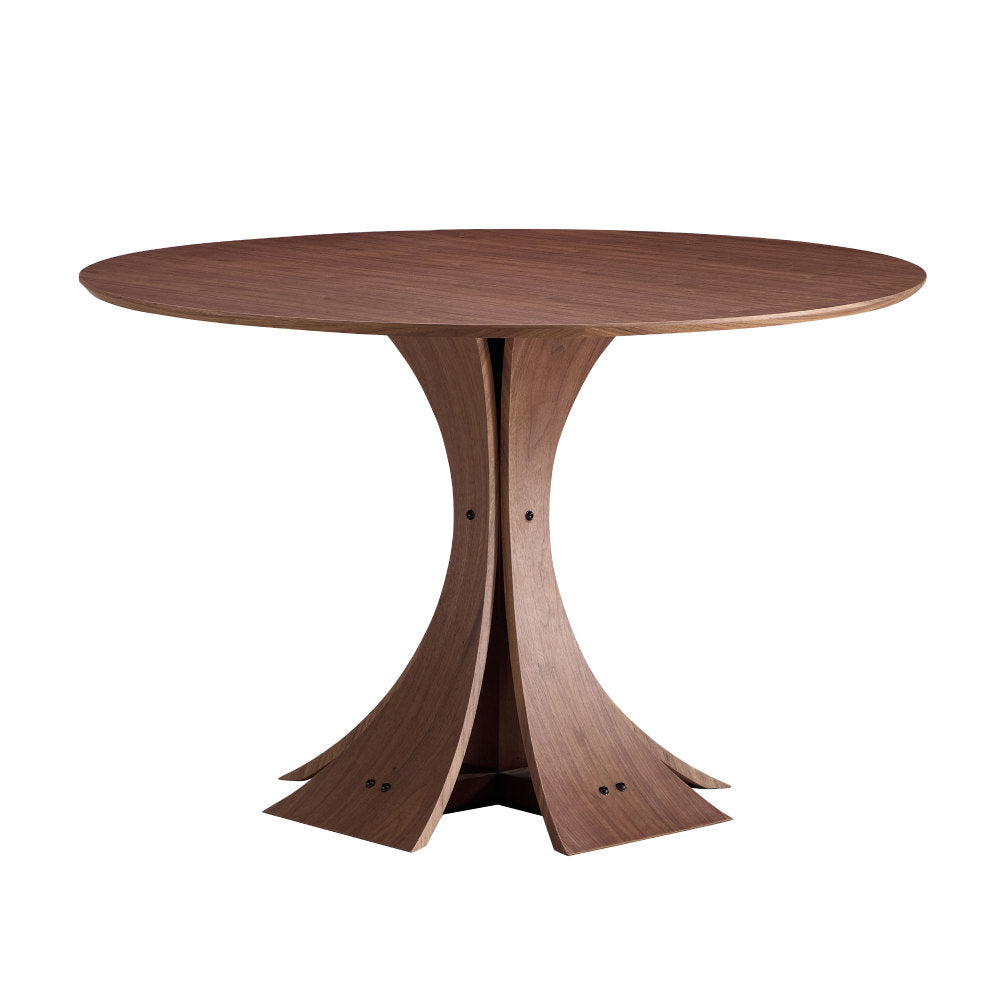 47.24'' Round Modern Style MDF Wood Dining Table in Black Suitable for Kitchen, Living Room, Cafe, Milk Tea Shop