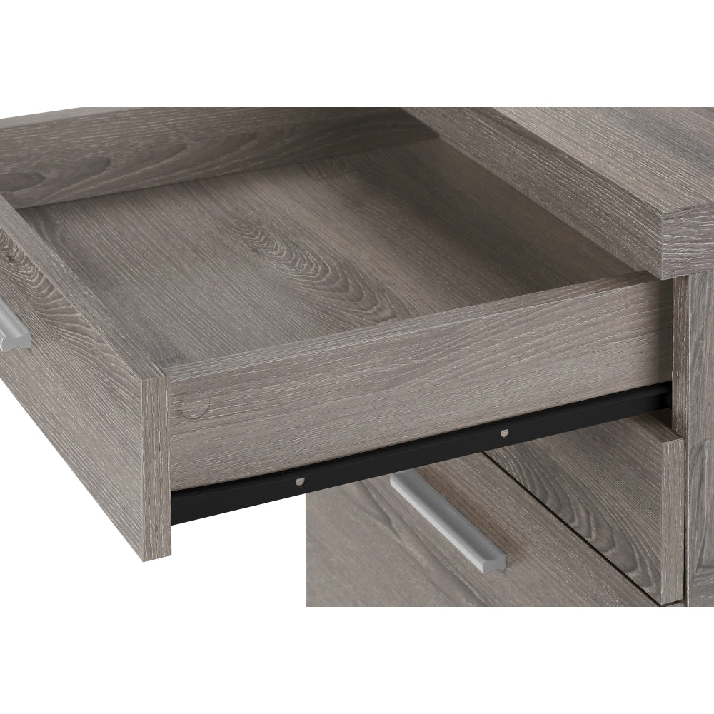 File Cabinet, Rolling Mobile, Storage Drawers, Printer Stand, Office, Work, Brown Laminate, Contemporary, Modern