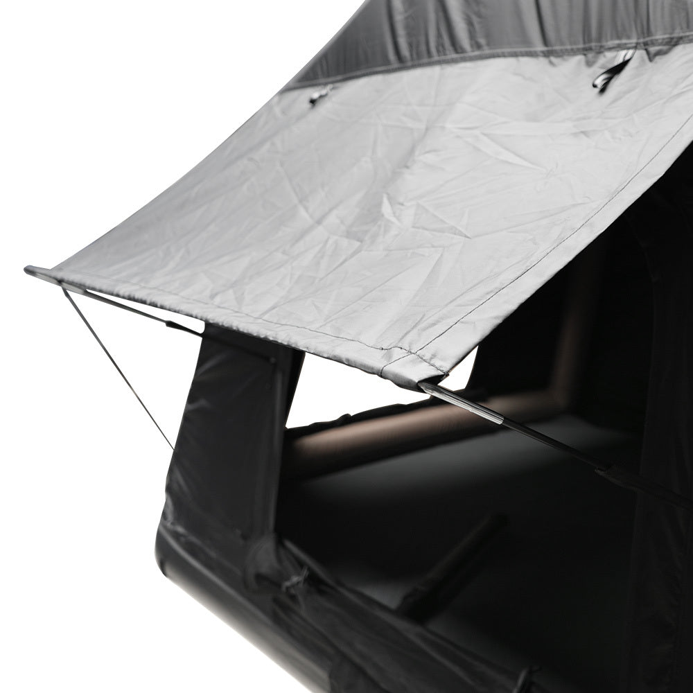 Foldable 2-3 People Amphibious Inflatable Car Roof Top Tent for camping Outdoor Glamping Camping Tent for SUV,Truck and Universal Auto Self-Driving Touring(Without Ladder, Black )