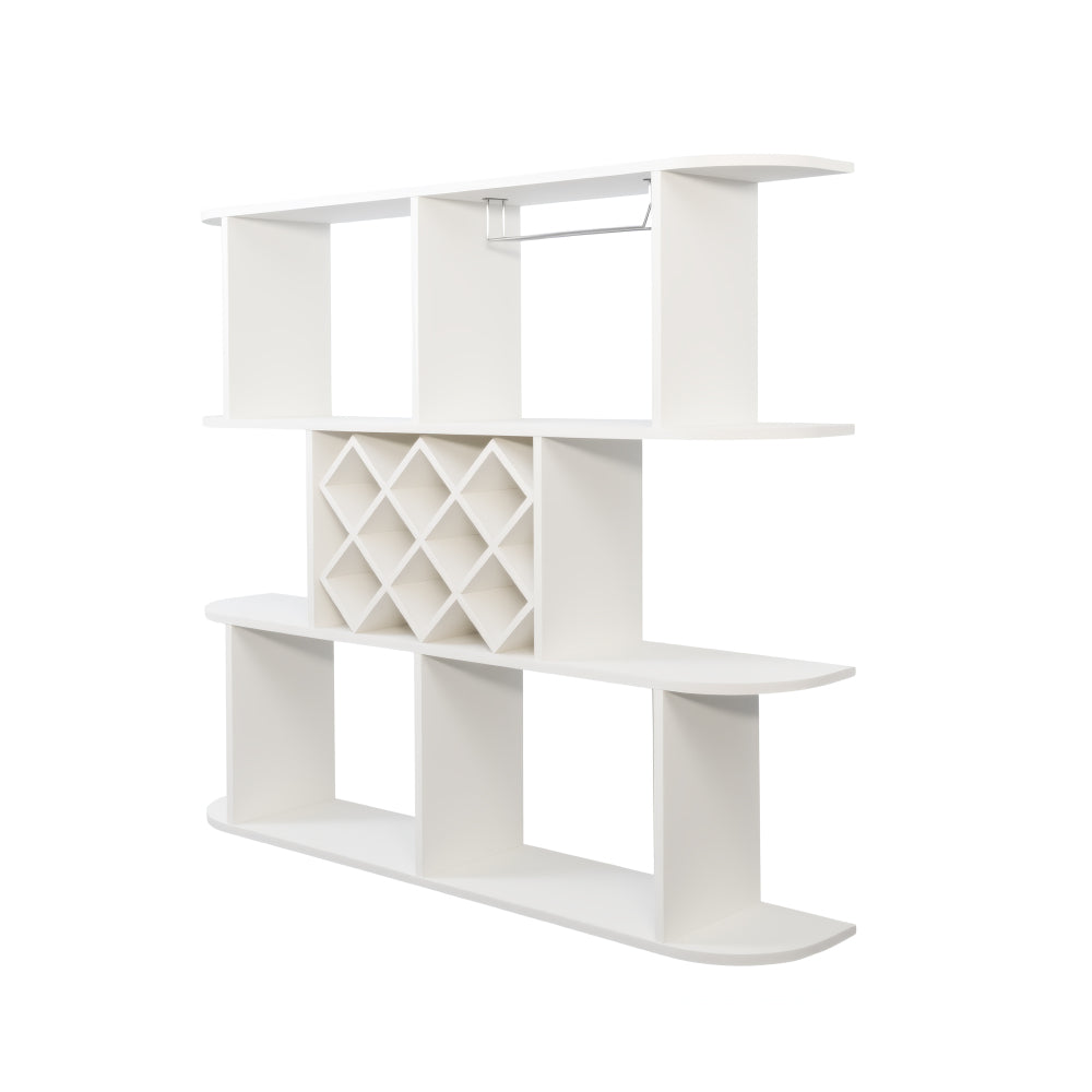 Large Wall Mounted 3 Tier Rustic Bottle Wine Rack,Multifunctional Wooden Wall Mounted Wine Rack,Storage Rack with Wine Glass Holder,mounted wall Storage winerack Rack for Home Bar Dining Room Decor