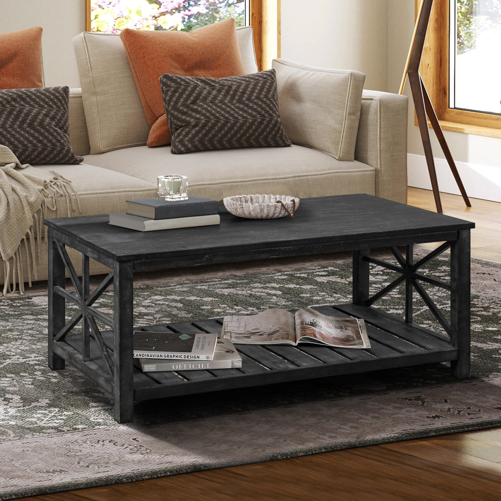 51'' Tapered Tabletop Coffee Table (NATURAL WOOD)