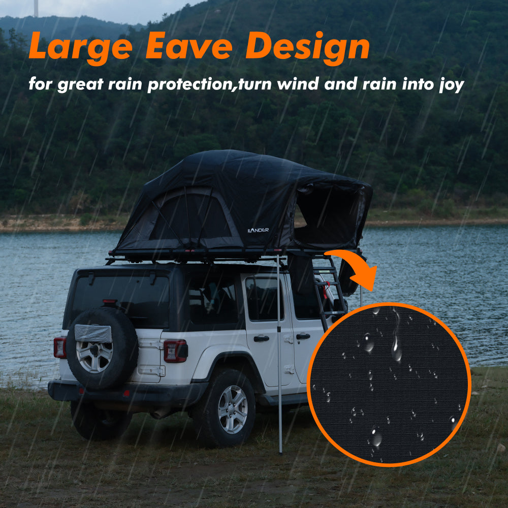 ILANDER Roof Top Tent 120cm, Entry level Overland Aluminium Fold Out Style Car Roof Tent for Sedan Van SUV Truck Camping Waterproof,Windproof ,Sturdy