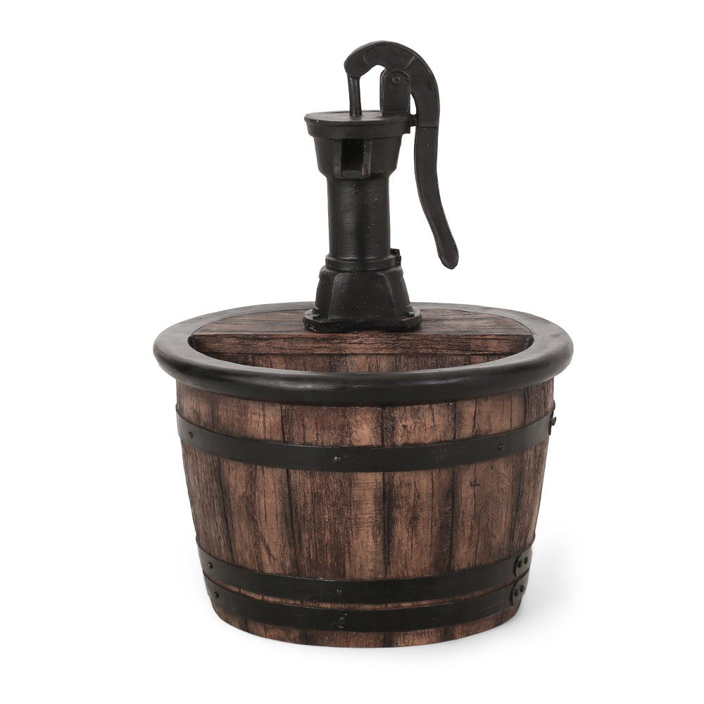 26.5" High Hand Crafted Weather Resistant Floor Fountain with Light