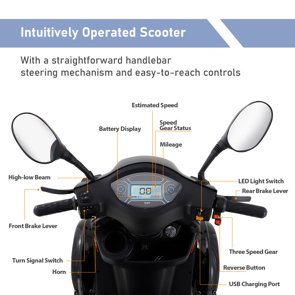 ELECTRIC MOBILITY SCOOTER WITH BIG SIZE ,HIGH POWER