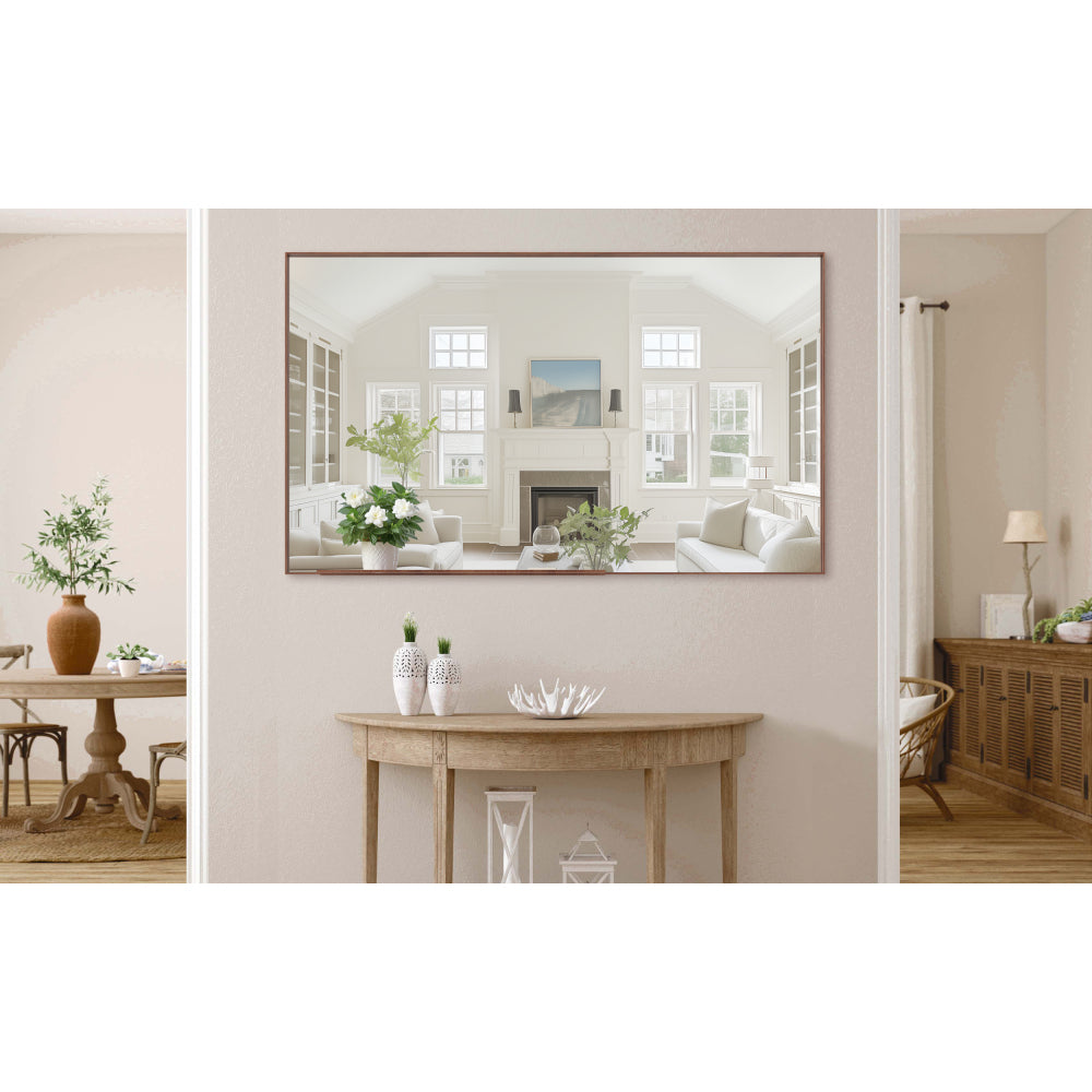 36x24 inches Modern Black Bathroom Mirror with Aluminum Frame Vertical or Horizontal Hanging Decorative Wall Mirrors for Living Room Bedroom