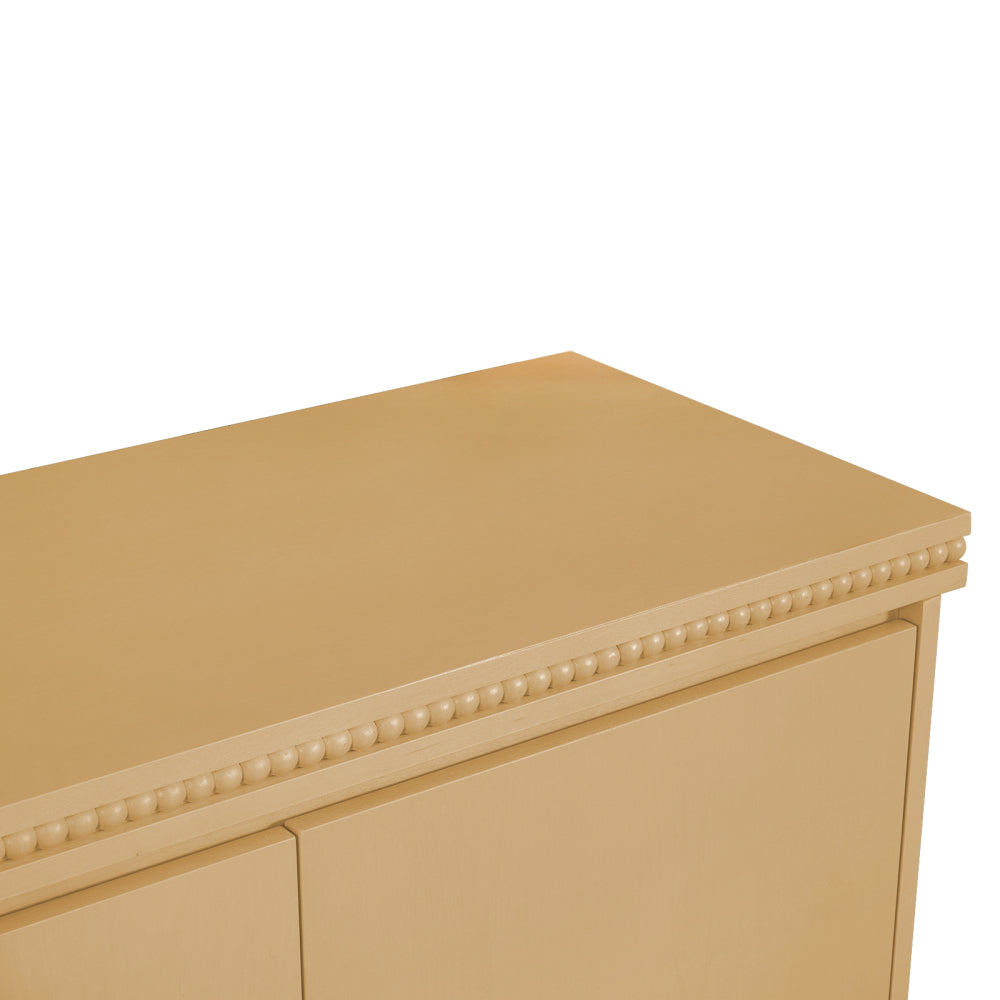 Classic Wooden Sideboard with Beaded Trim – Elegant Storage Cabinet for Dining or Living Room
