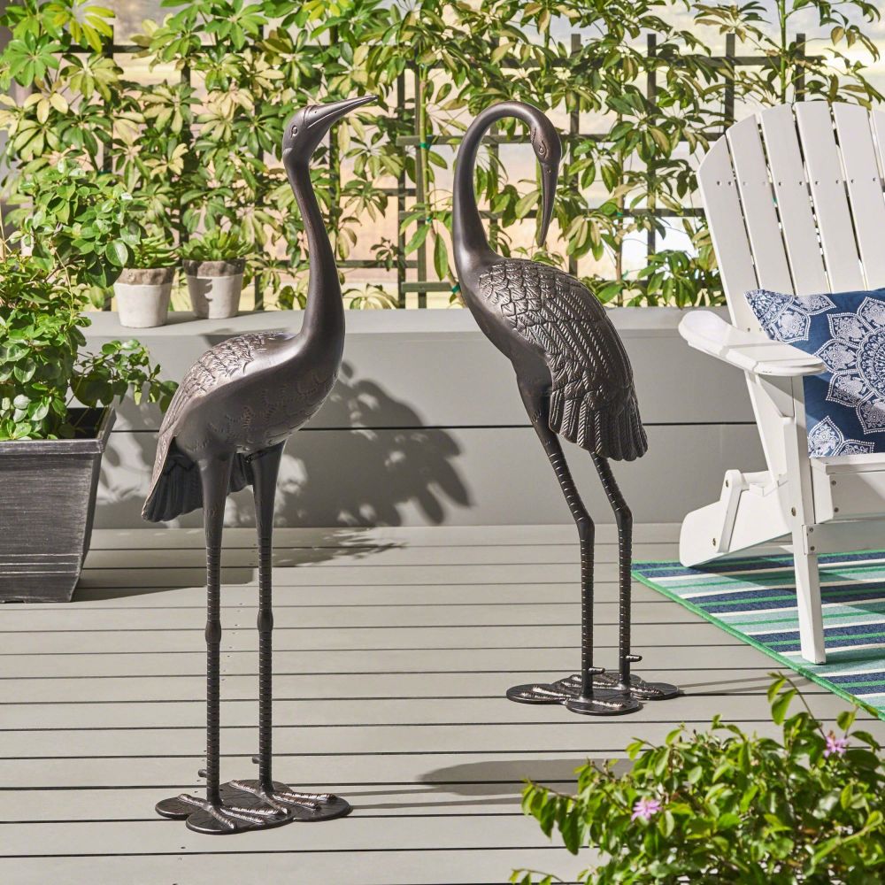 Sunny Outdoor 39 Inch Aluminum Crane, Shiny Copper