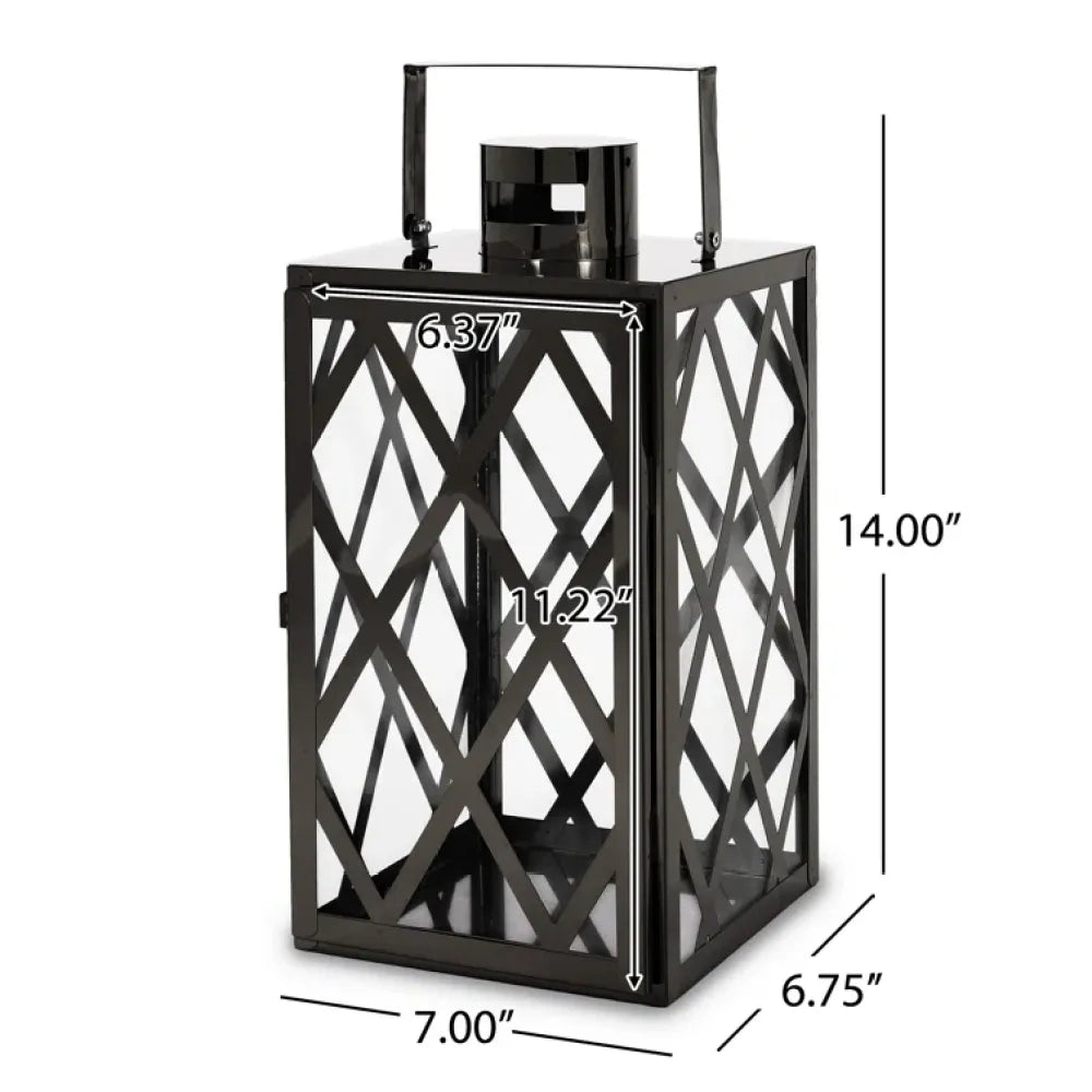 ANTON 14"H STAINLESS STEEL LANTERN