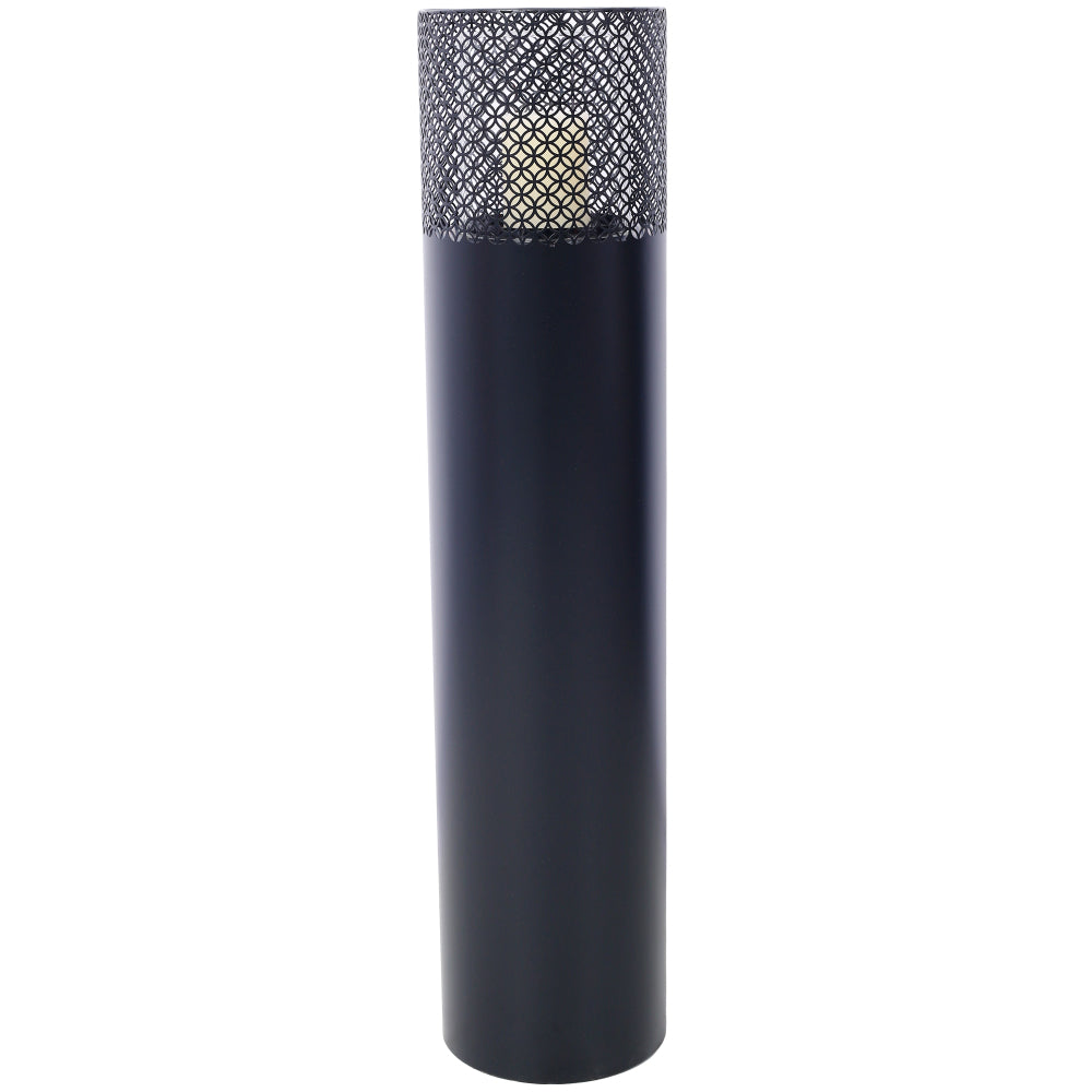 Lantern Column, Set of 2, Decorative Column for Garden in Industrial Design, Lantern for Outdoor and Indoor, Lantern Including Candles, Oriental, 37 1/2+ 29 1/2 in