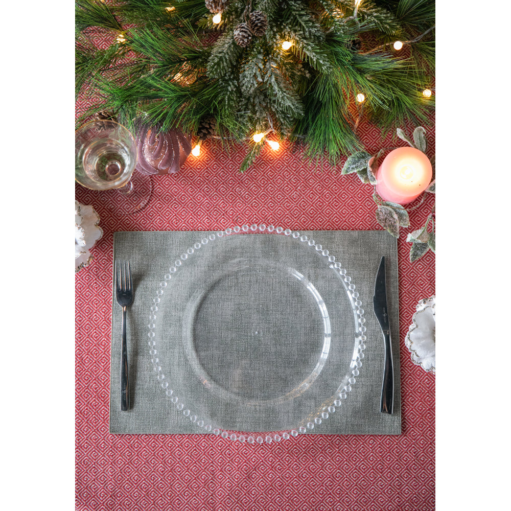 6 Pack Plastic Charger Plate, 11.8" x 9.1"