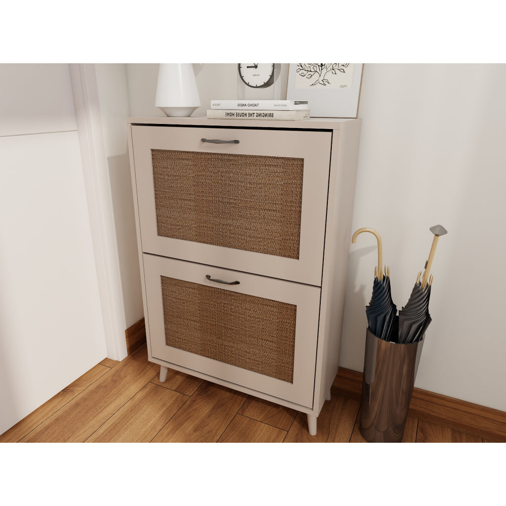 2-Tier Shoe Rack for Entryway - Stable and Spacious Shoe Storage Organizer, Easy Access Design, Holds Up to 12 Pairs