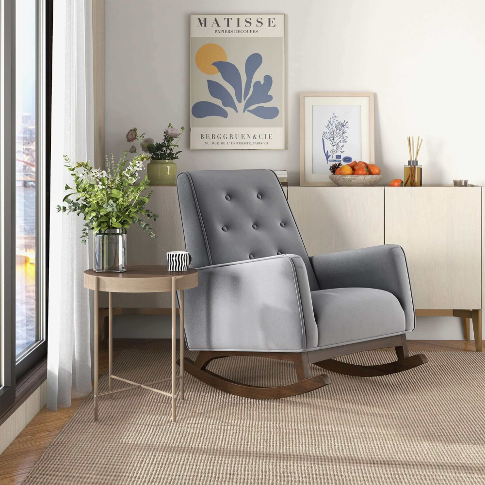 Demetrius Solid Wood Rocking Chair