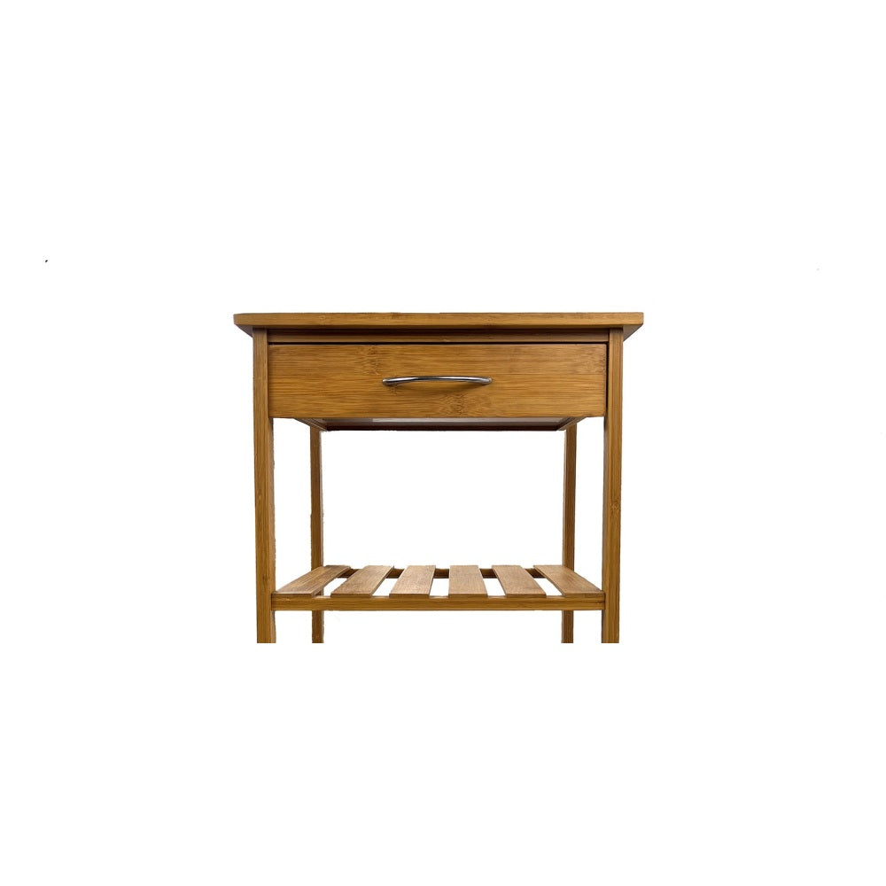 Modern Contemporary Trolley With Three Open Shelves And Storage Drawer