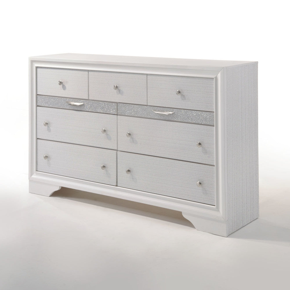 Naima White Finish Mirror