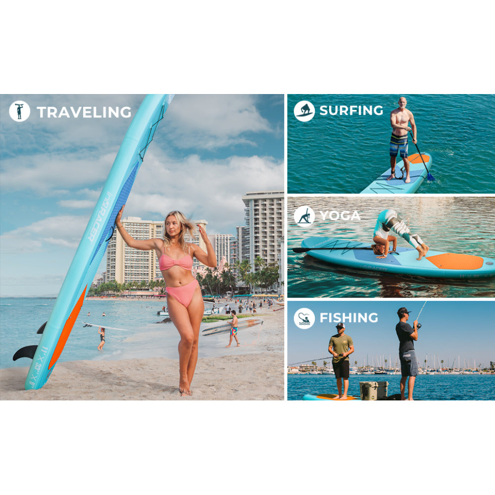 inQracer 11'/10'6" Inflatable Stand Up Paddle Board with Free Premium SUP Accessories & Backpack