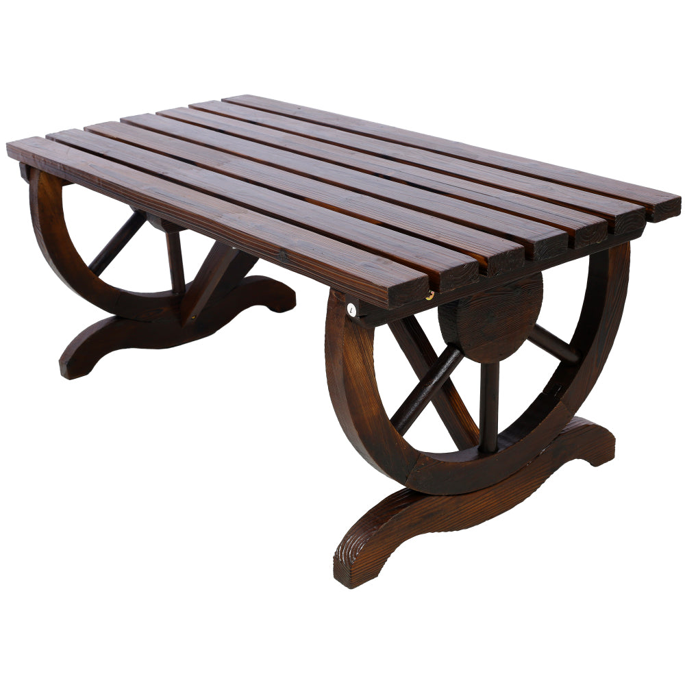 Outdoor Wood Rocking Bench Carbonized Double Rocking Chair for 2 Persons with Wide Curved Seat, Porch Rocker for Porch, Garden, Backyard, Rustic Brown