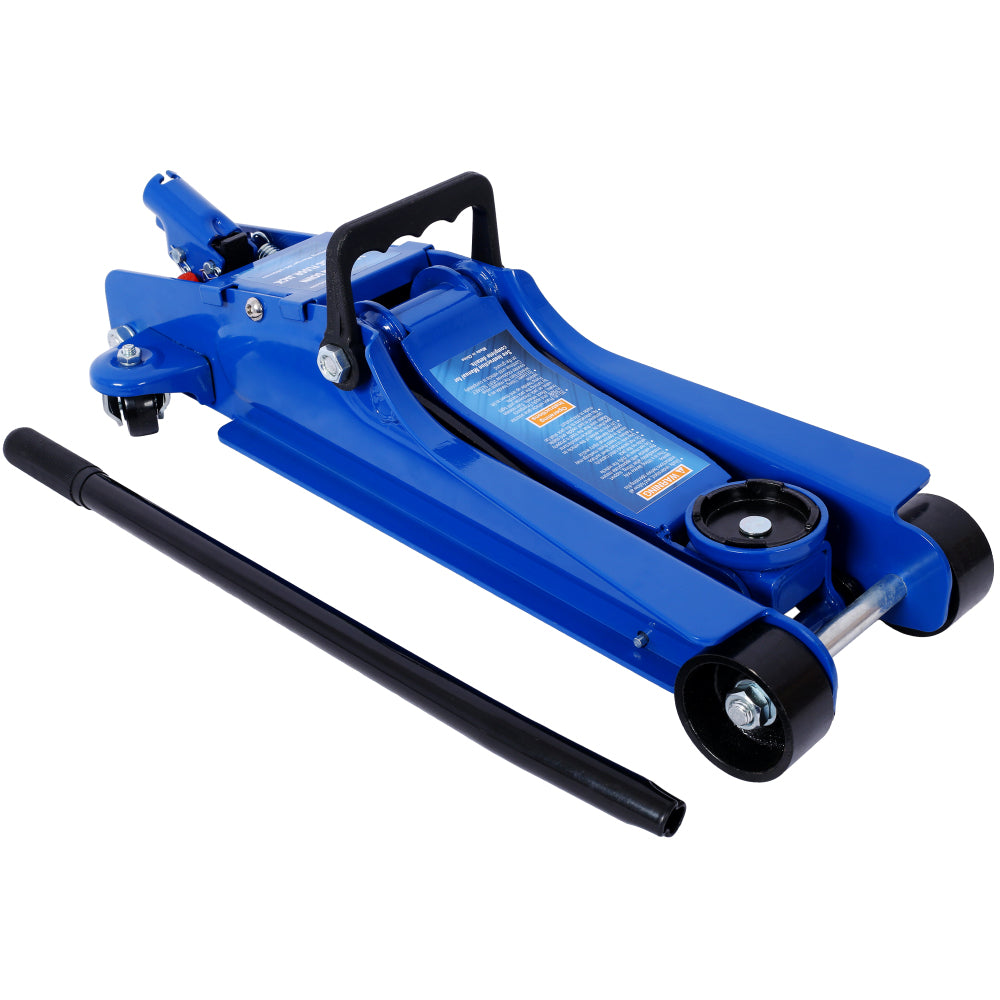 Low Profile Hydraulic Trolley Service/Floor Jack, 4 Ton (8000 lbs) Capacity, Lifting Range 2.5"-20",blue