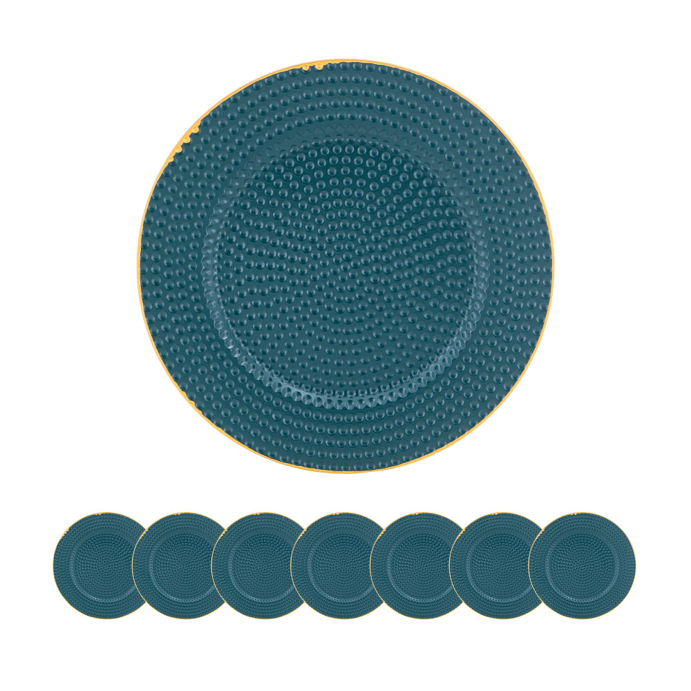 8 Pack Reef Plastic Charger Plate, D13"
