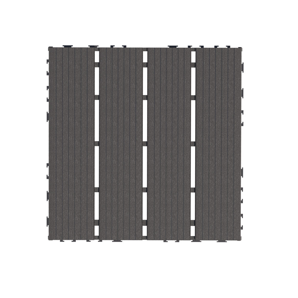 Plastic Interlocking Deck Tiles,44 Pack Patio Deck Tiles,12"x12" Square Waterproof Outdoor All Weather Use, Patio Decking Tiles for Poolside Balcony Backyard, Grey