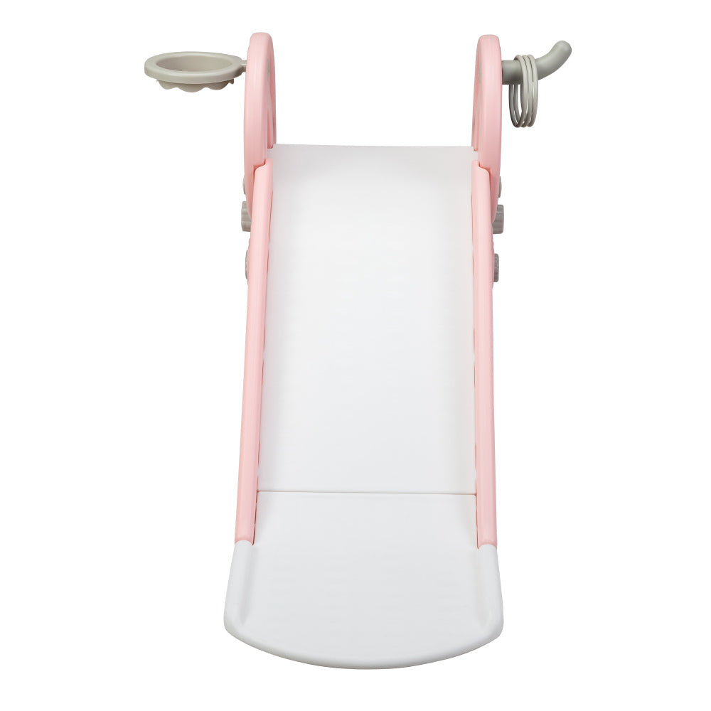 Toddler Slide for Indoor Use,Pink+White