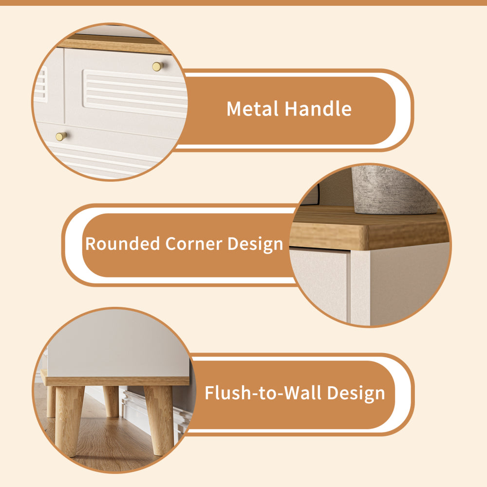 Shoe cabinet with 2 flip-up doors and 2 drawers,narrow shoe rack cabinet,freestanding shoe organizer,shoe organizer for entryway,with natural wood legs(white natural)