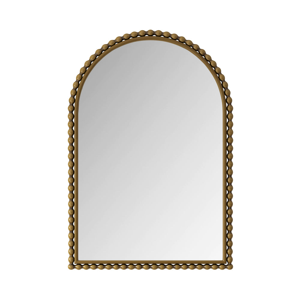 Iron Art Arch Vintage Vanity Mirror, Wall Hanging, Placed On The Table, Suitable For Living Room, Bedroom, Bathroom (Gold)