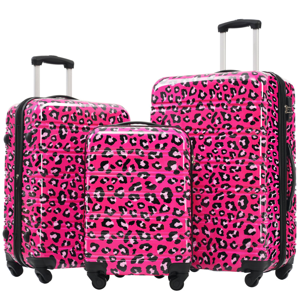 3 Piece Luggage Set Hardside Spinner Suitcase with TSA Lock 20" 24' 28" Available