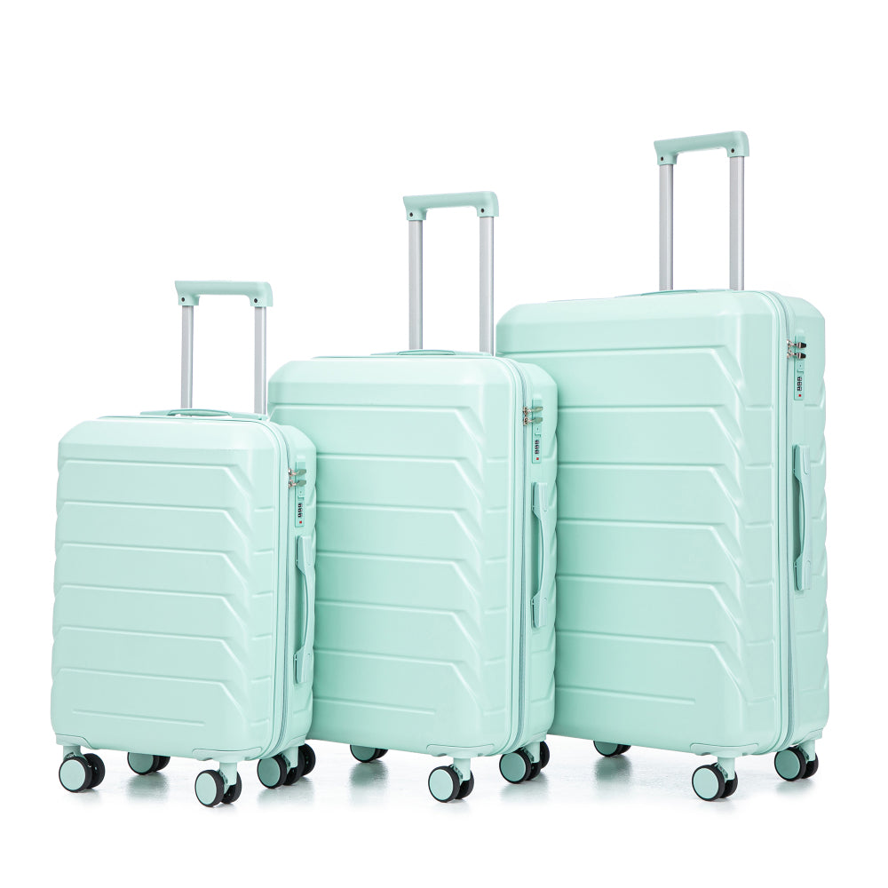 20"/24"/28" 3 pcs/set in ABS Spinner Wheel Luggage, Matching Color , With Combination Lock (Black)