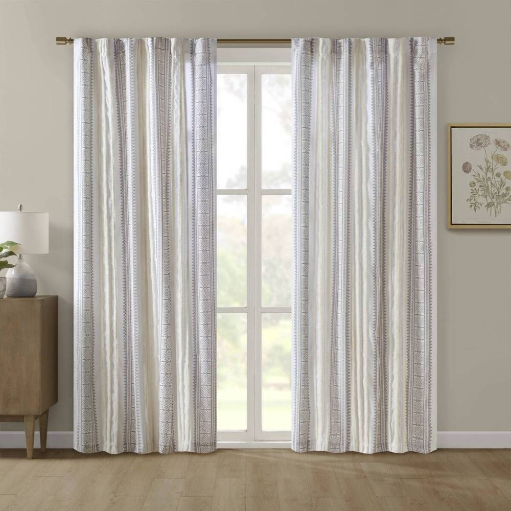 Burnout Printed Curtain Panel