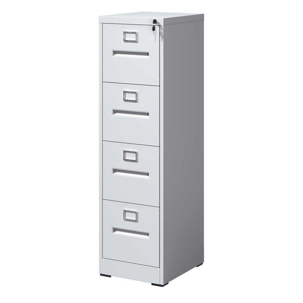 3 Drawer Metal Vertical File Cabinet with Lock and Card Slot Office Home Vertical File Cabinet for A4 Legal/Letter Size Narrow File Cabinet Locked,Assembly Required (Black)