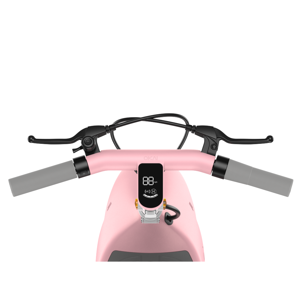 Electric Scooter with Foldable Seat w/35 Miles Operating Range & 15.5mph Max Speed - Pink