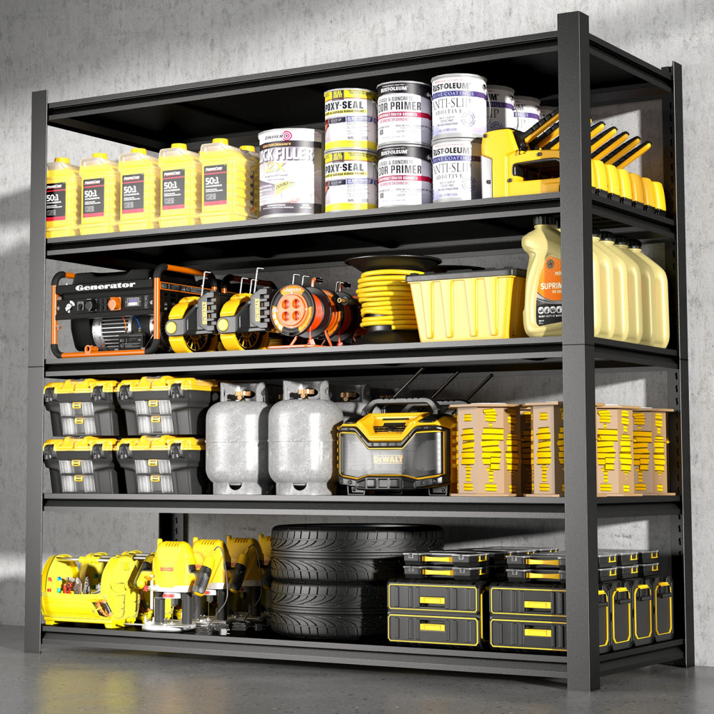 59 Inches Metal Garage Storage Rack, Heavy-Duty Steel Moisture-Proof And Waterproof 5-Layer Adjustable Storage Shelving Unit.Designed For Warehouse Storage (food Pantries, Industrial Use)