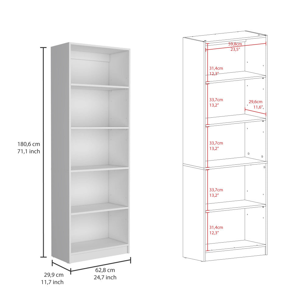 Dupree 3 Piece Home Bookcase set, 67" Wide with 14 Shelves , Living Room Set Set White
