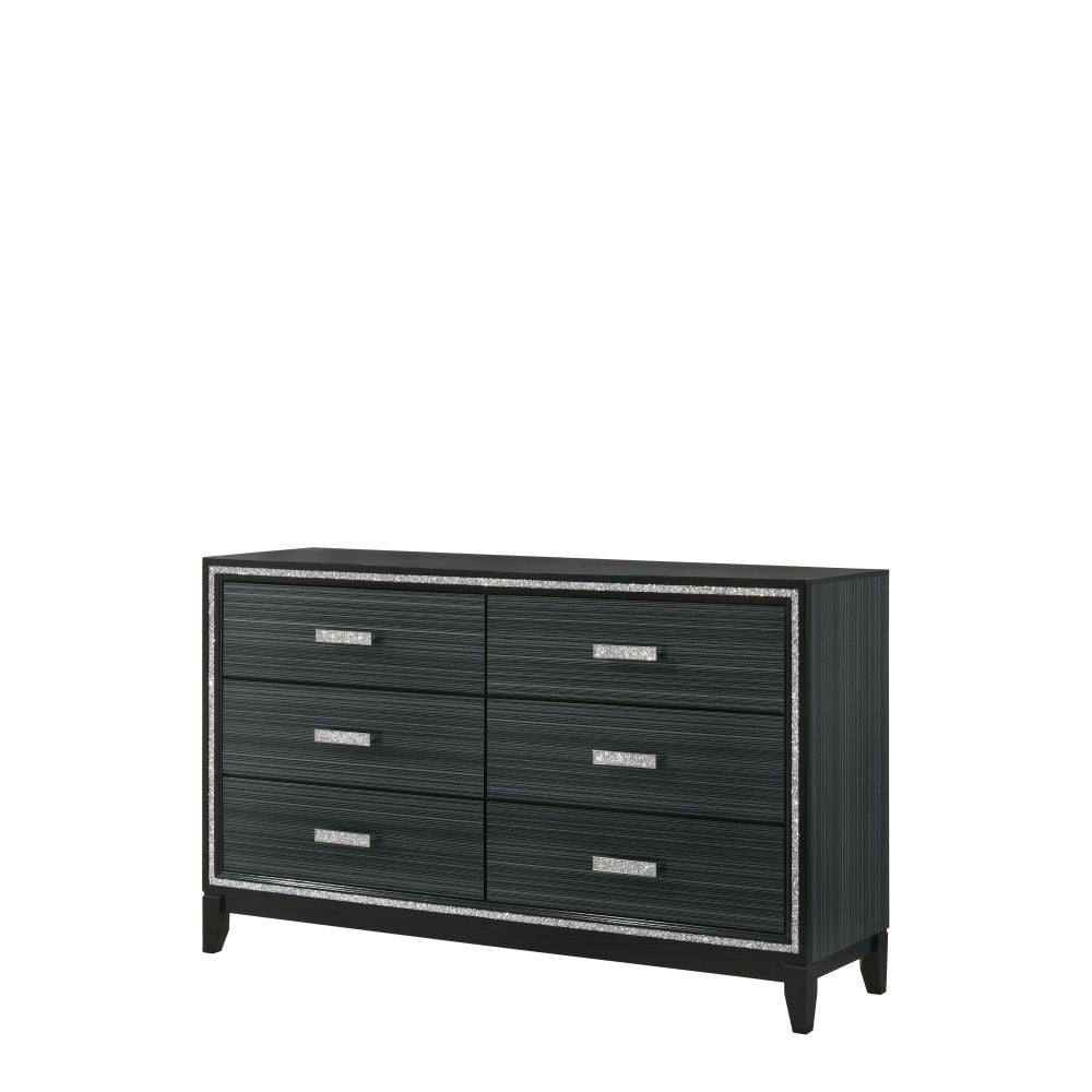 Haiden Weathered Black Finish Mirror
