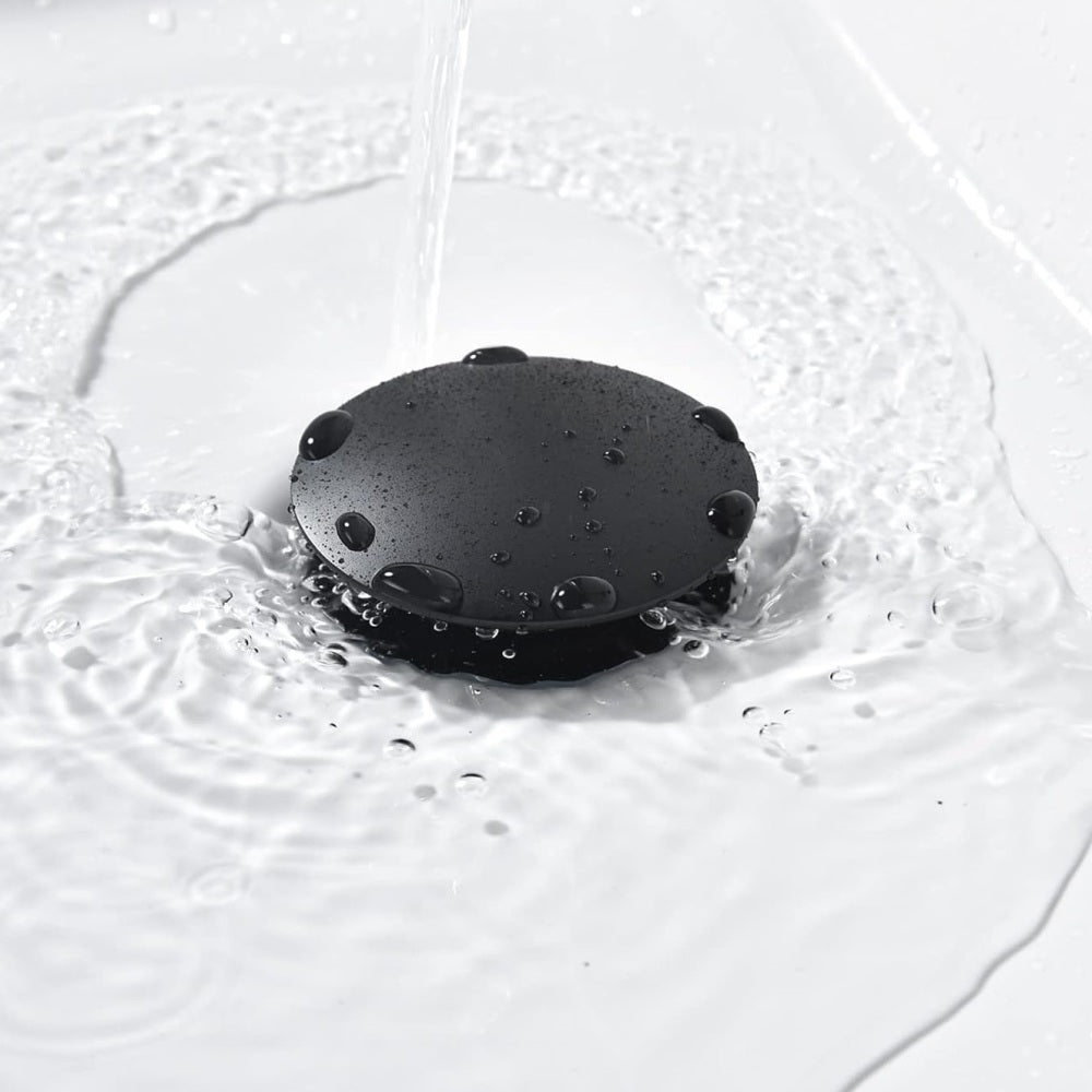 Waterfall Spout Bathroom Sink Single Handle Faucet with Pop-Up Drain (No Overflow)