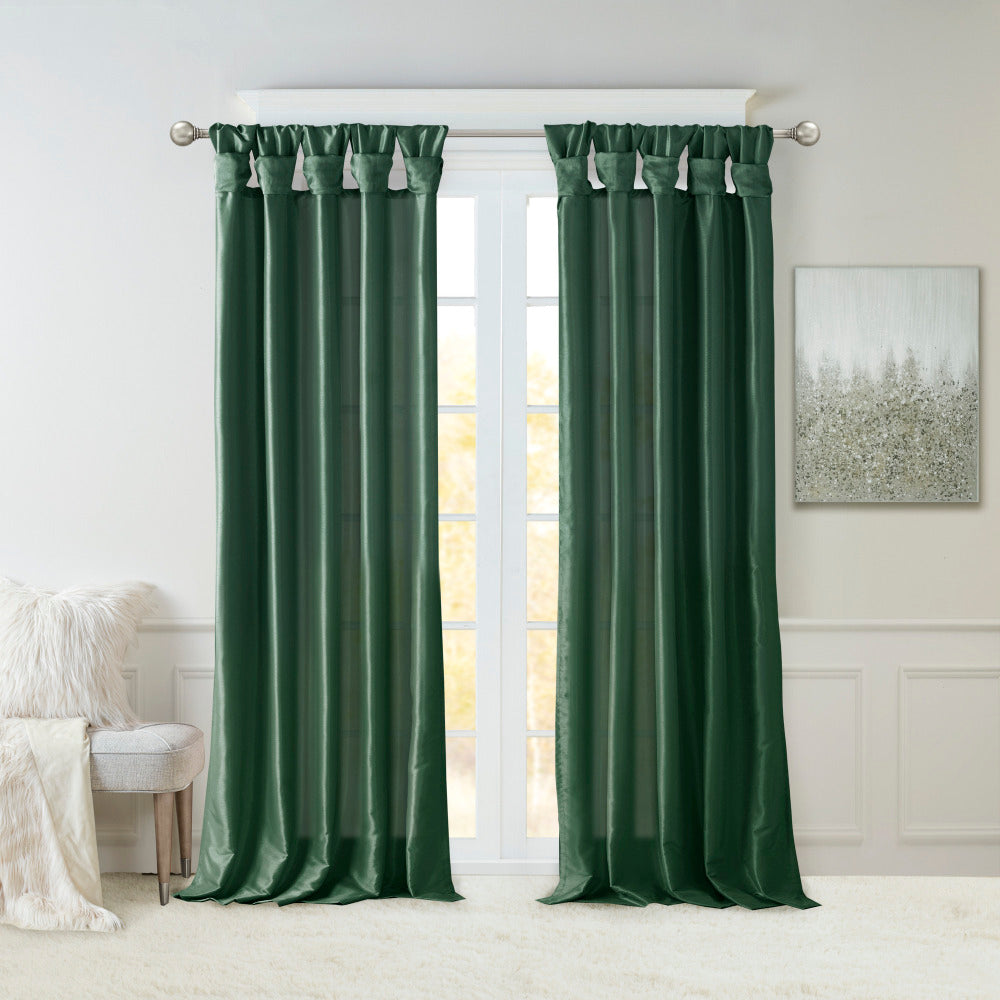 Twist Tab Total Blackout Window Curtain Panel Pewter 50x84" Blackout