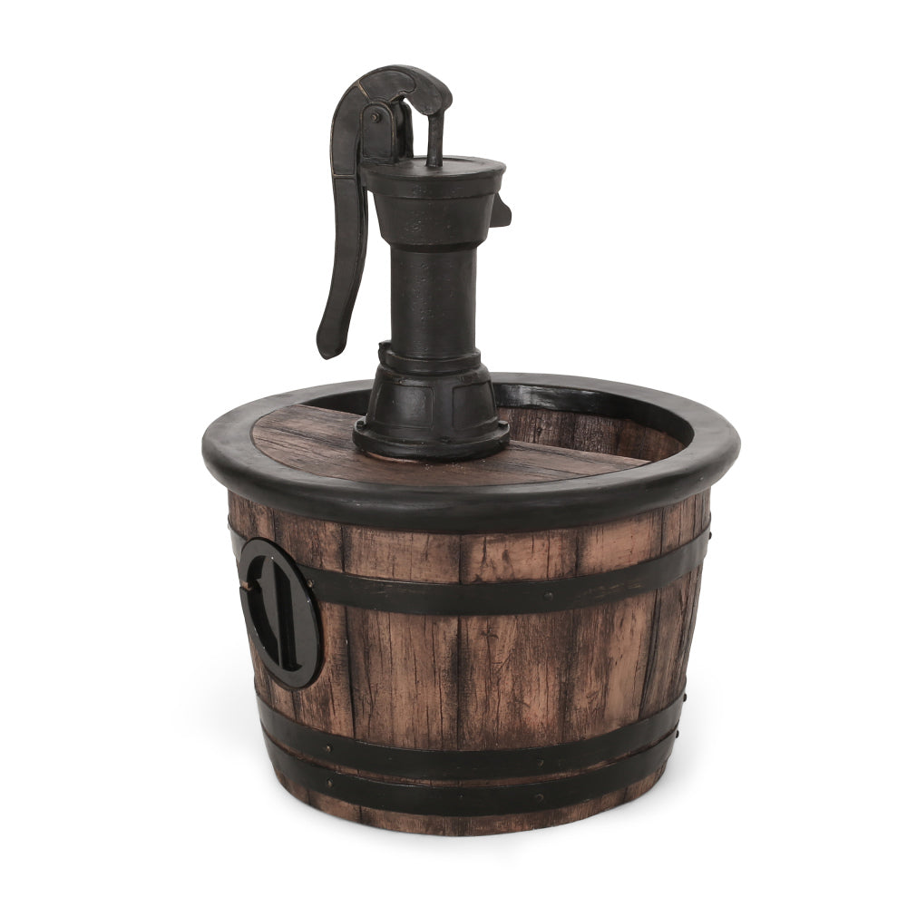 26.5" High Hand Crafted Weather Resistant Floor Fountain with Light