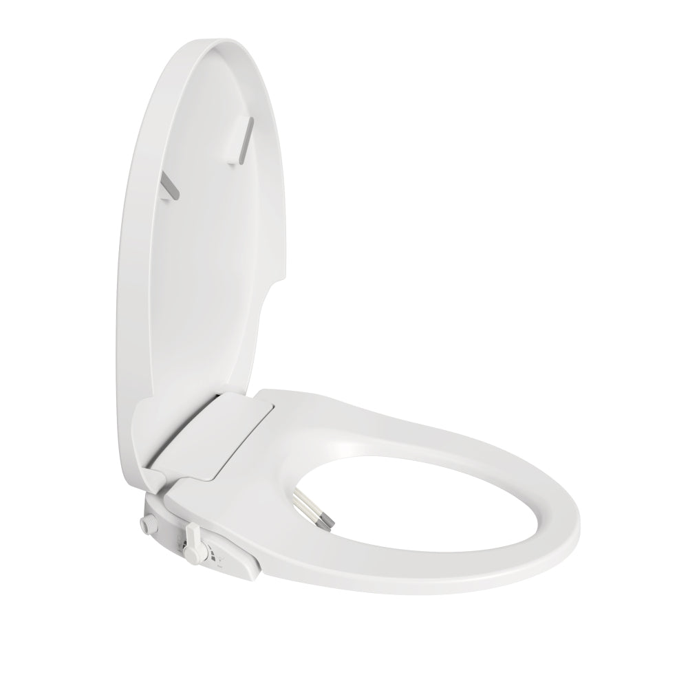 Smart Bidet Toilet Seat with Side Knob Adjustable Heated Seat with Water Temperature and Pressure Adjustment Portable Bidet with Automatic Nozzle Cleaning