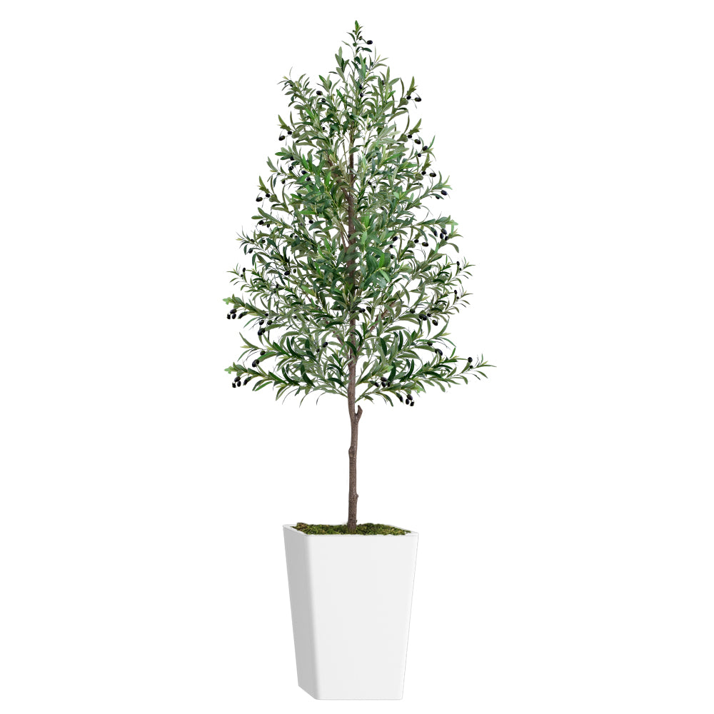Artificial Olive Tree 5FT with Pot and Moss, Artificial Plants for Home Office Decor