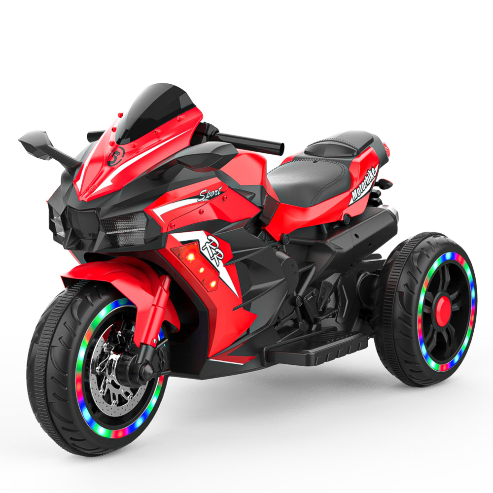12V Kids Ride on Motorcycle, Electric Kids Motorcycle, Battery Powered Motorcycle for 3-6Years Old, Pink