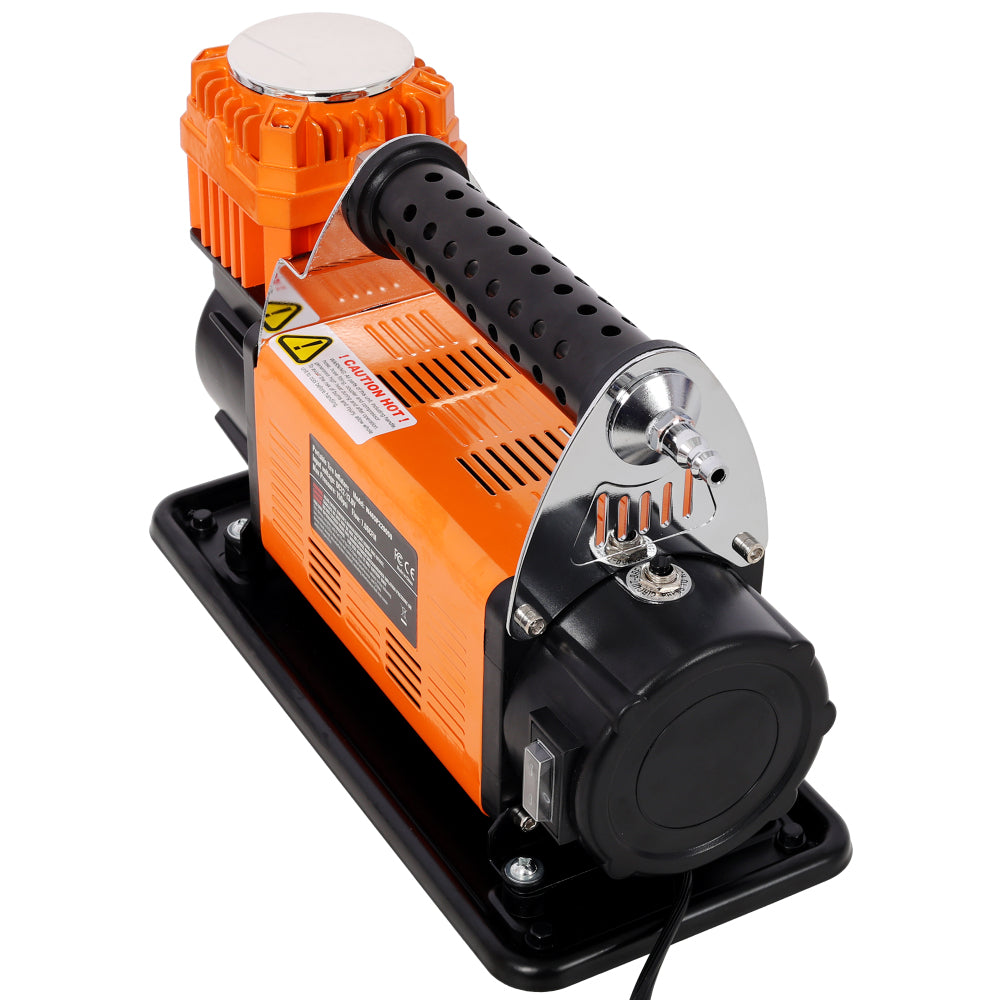 12V Heavy Duty Air Compressor,Tire Inflator with Pressure Gauge, Max 150 PSI,Tire Inflator Air Pump for Car, SUV, RV, Truck