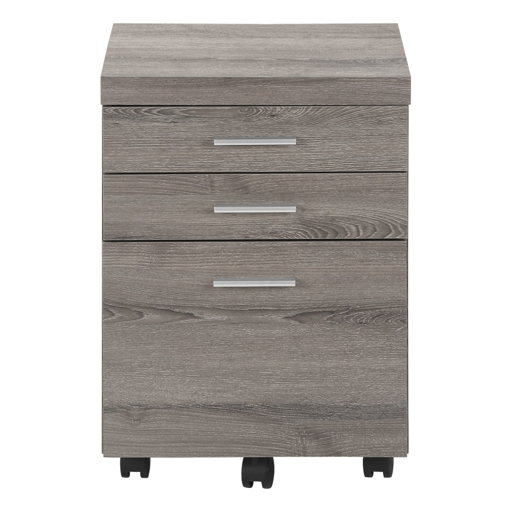 File Cabinet, Rolling Mobile, Storage Drawers, Printer Stand, Office, Work, Brown Laminate, Contemporary, Modern